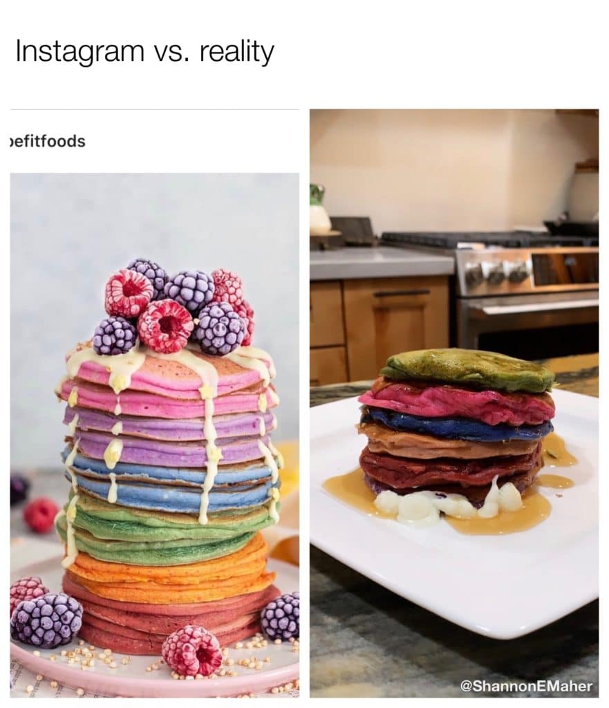 Rainbow pancakes